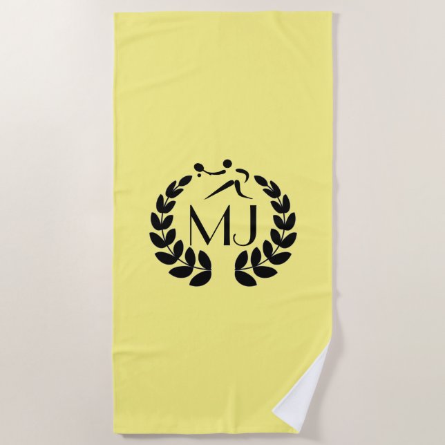 Personalised Monogram Tennis Towel (Front)