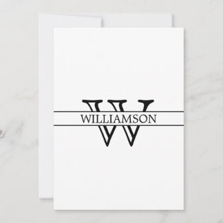 Personalised Monogram Thank You Card