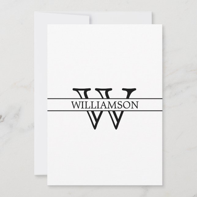 Personalised Monogram Thank You Card (Front)