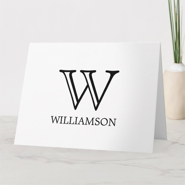 Personalised Monogram Thank You Cards (Front)