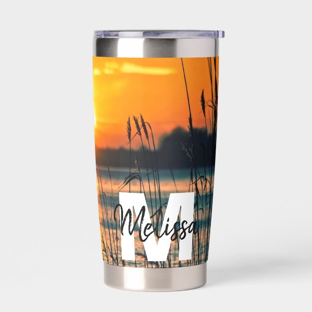 Personalised Monogram Thermal Tumbler (Left)