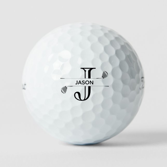 Personalised Monogram Titleist Pro V1 Golf Balls (Front)