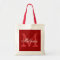 Personalised monogram tote bag | Bordeaux red