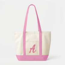 Personalised Monogram Tote Bag, Custom Name Bags