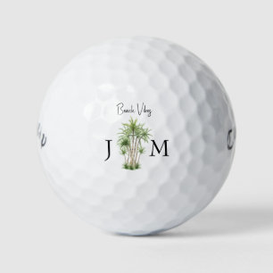 Personalised Monogram Tropical Titleist Pro V1 Golf Balls