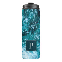 Personalised Monogram Turquoise Sea Waves