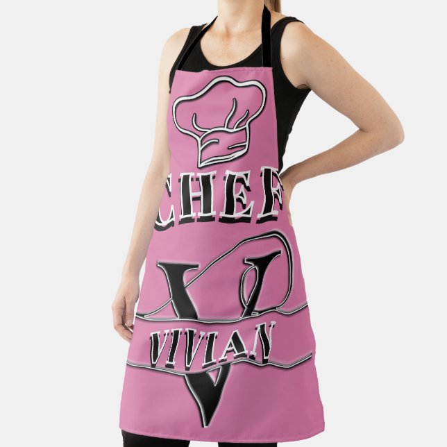 Personalised Monogram (V) Apron (Insitu)