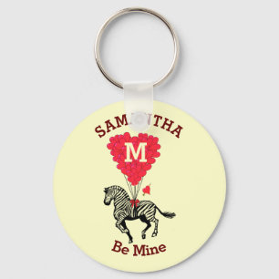 Personalised Monogram Valentines Key Ring