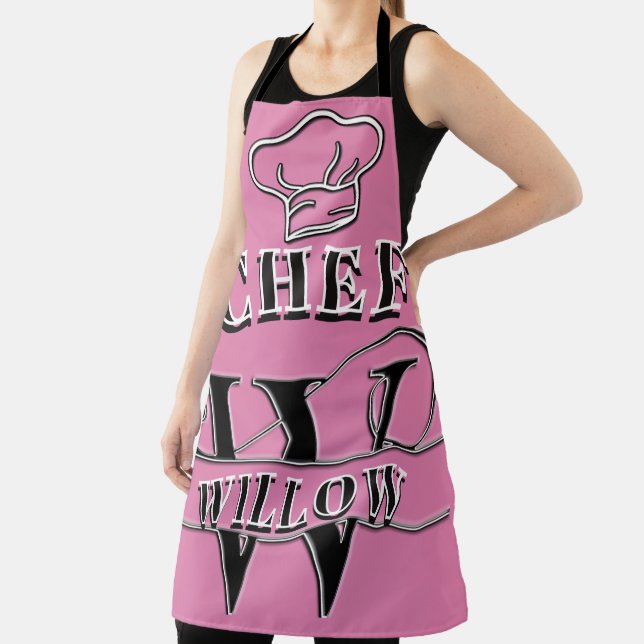 Personalised Monogram (W) Apron (Insitu)