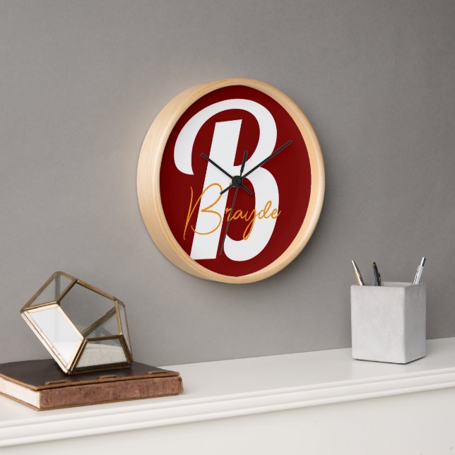 Personalised Monogram Wall Clock (Office)