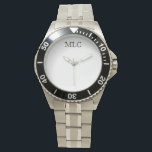 Personalised Monogram Watch Face<br><div class="desc">Give a gift he will actually keep (and wear!) and remember who gave it to him each time he checks the time.</div>