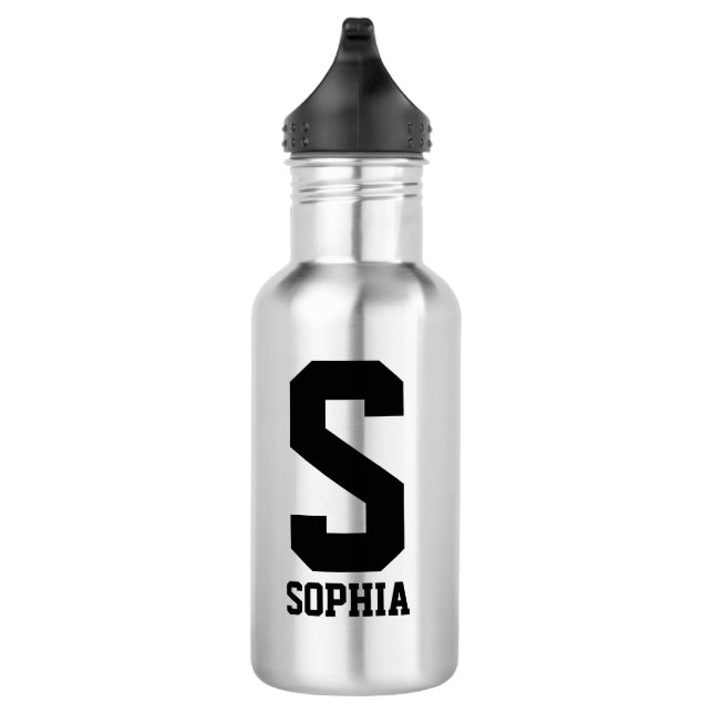 Personalised monogram Water Bottle | Sports Gift (Right)