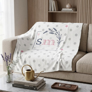 Personalised Monogram Wedding Gift Couple Bride Fleece Blanket