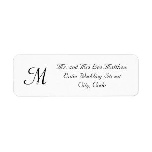 Personalised Monogram Wedding Invitation Labels