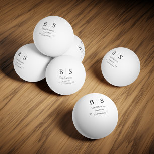 Personalised Monogram Wedding  Ping Pong Ball