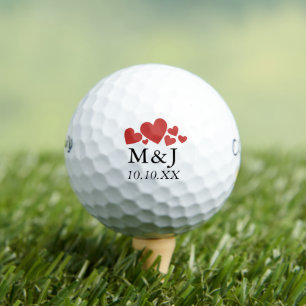 Personalised Monogram Wedding Save The Date Golf Balls