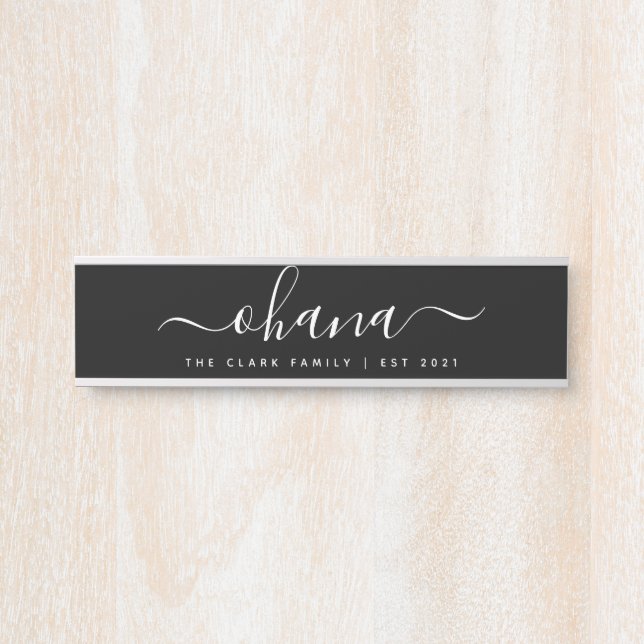 Personalised monogram welcome family door sign (Front)