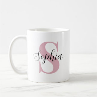 Personalised Monogram with Custom Initial & Name  Coffee Mug