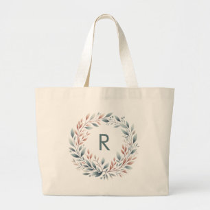 Personalised Monogram Wreath Tote Bag