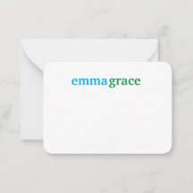 Personalised Monogramed Stationery Note Card