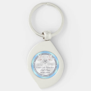 Personalised Monogrammed Bridal Gifts for Bride Key Ring