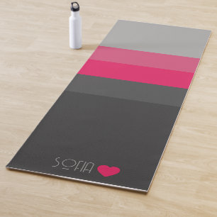 Personalised Monogrammed Colour Striped  Yoga Mat