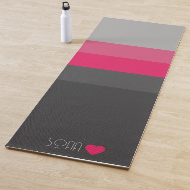 Personalised Monogrammed Colour Striped  Yoga Mat (In Situ)