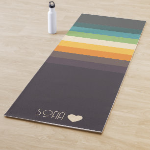Personalised Monogrammed Colour Striped Yoga Mat