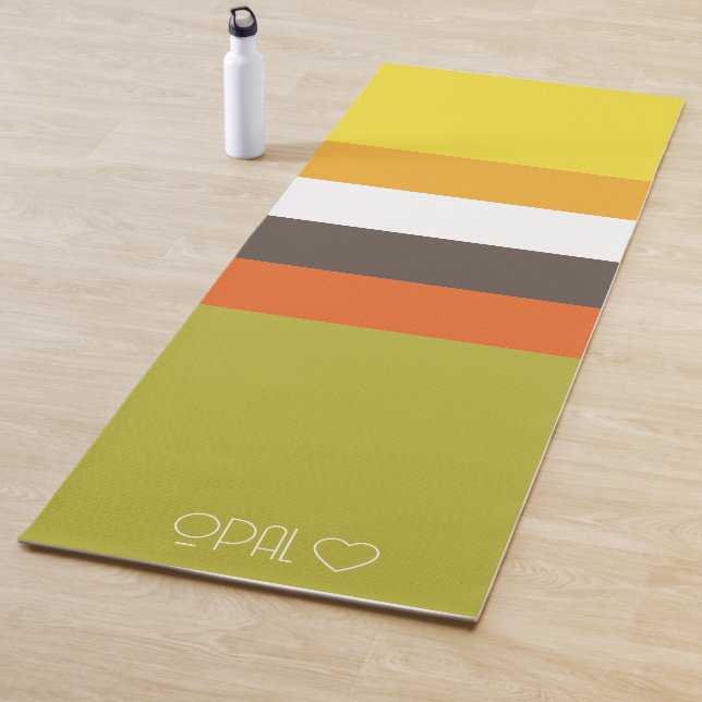Personalised Monogrammed Colour Strips Yoga Mat (In Situ)
