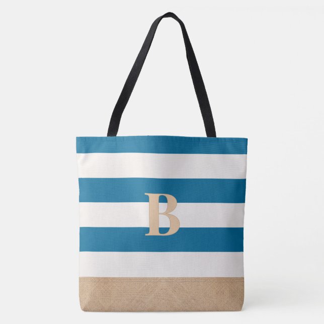 Personalised Monogrammed Custom Beach Bag (Front)