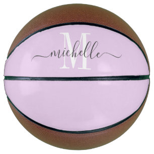 Personalised Monogrammed Girl's Pastel Lavender Basketball
