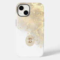 Personalised Monogrammed Gold Marble Glitter