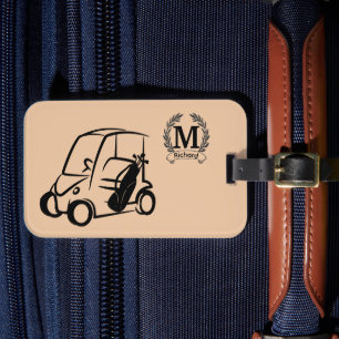 Personalised Monogrammed Golf Bag Tag, Golfer Gift Luggage Tag