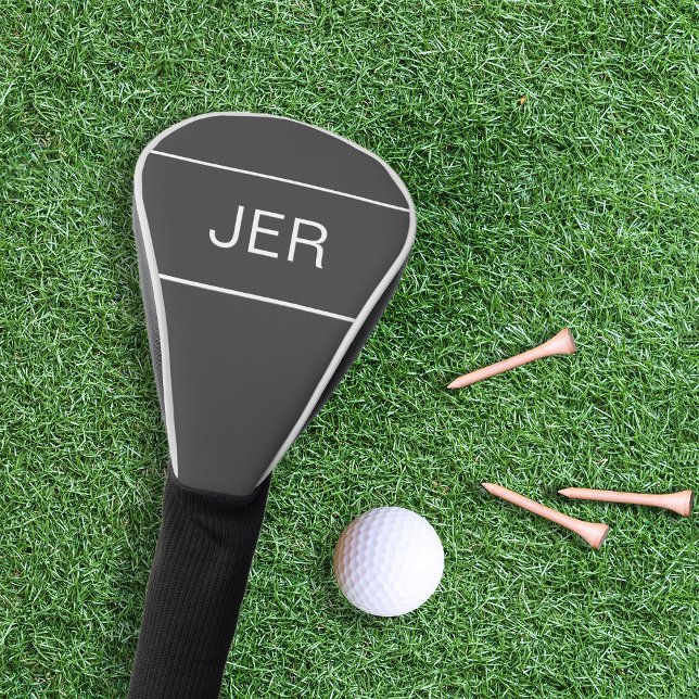 Personalised Monogrammed Initial Protective Grey Golf Head Cover (Personalized Monogrammed Initial Protective Gray Golf Head Cover
)