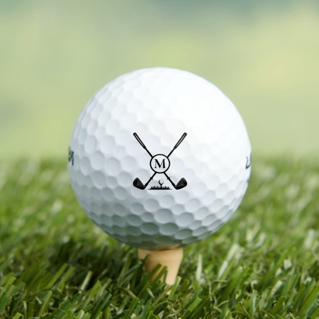 Personalised Monogrammed Initials Name Golf Club Balls (Insitu Tee)