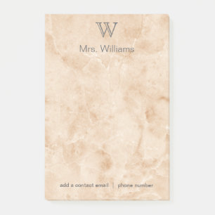 Personalised Monogrammed Marble Post-it Notes