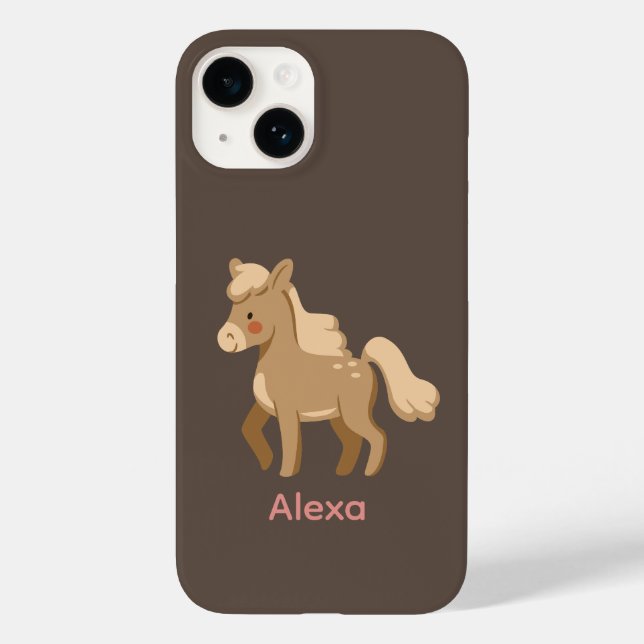 Personalised Monogrammed Pony Horse Girl  Case-Mate iPhone Case (Back)