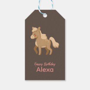 Personalised Monogrammed Pony Horse Girl Gift Tags