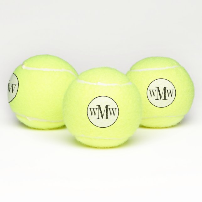 personalised Monogrammed Tennis Balls (Multi)
