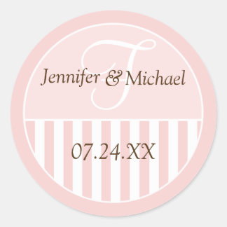 Personalised Monogrammed Wedding Favour Labels