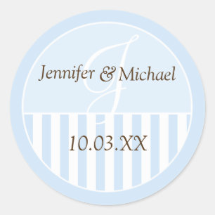 Personalised Monogrammed Wedding Favour Labels