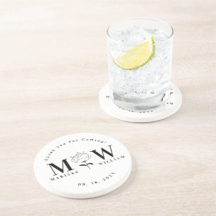Personalised Monogrammed Wedding Gifts Favours Coaster
