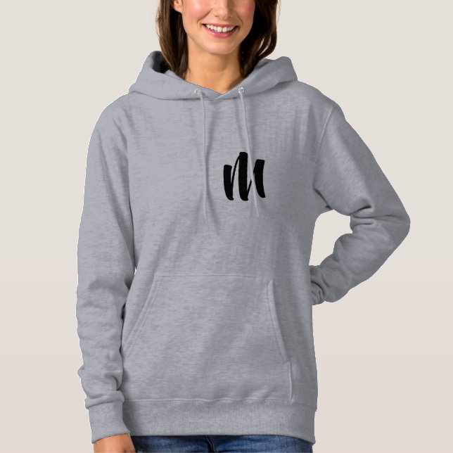 personalised monogrammed women's hoodie design M (Front)