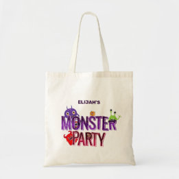 Personalised Monster Party Trick or Treat Tote Bag