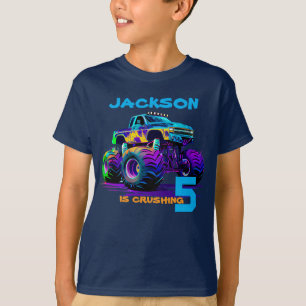 Personalised Monster Truck Birthday Boy T-Shirt