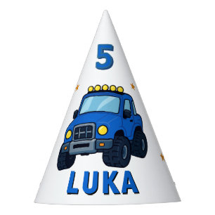 Personalised Monster Truck Birthday Party Hat