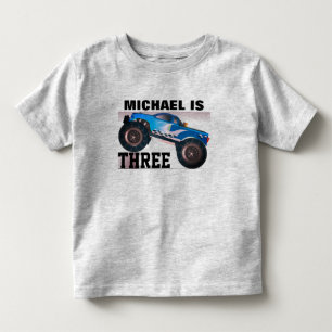 Personalised Monster Truck Birthday Toddler T-Shirt