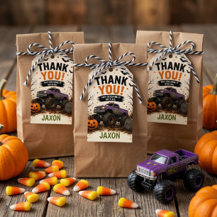 Personalised Monster Truck Halloween Birthday Gift Tags