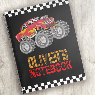 Personalised Monster Truck Kid's Notebook