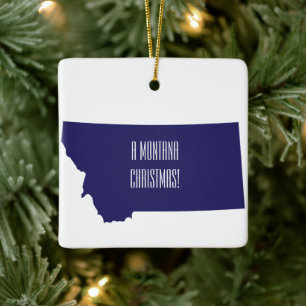 Personalised Montana State Christmas Ornament